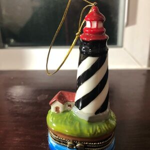 Lighthouse hinged tree ornament